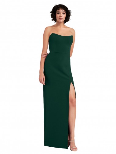 Fourreau Scoop Sans bretelle Crêpe Stretch Longue Formelles Robes demoiselle d'honneur / Robes de soirée / Robes de bal Pas Cher
