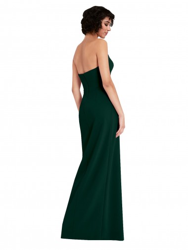 Fourreau Scoop Sans bretelle Crêpe Stretch Longue Formelles Robes demoiselle d'honneur / Robes de soirée / Robes de bal