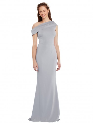 Gris 24 Sirène Crêpe Stretch Longue Formelles Robes demoiselle d'honneur / Robes de soirée / Robes de bal Pas Cher