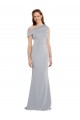 Gris 24 Sirène Crêpe Stretch Longue Formelles Robes demoiselle d'honneur / Robes de soirée / Robes de bal Pas Cher