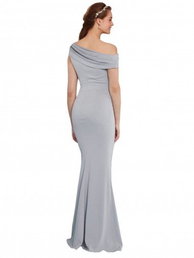 Gris 24 Sirène Crêpe Stretch Longue Formelles Robes demoiselle d'honneur / Robes de soirée / Robes de bal