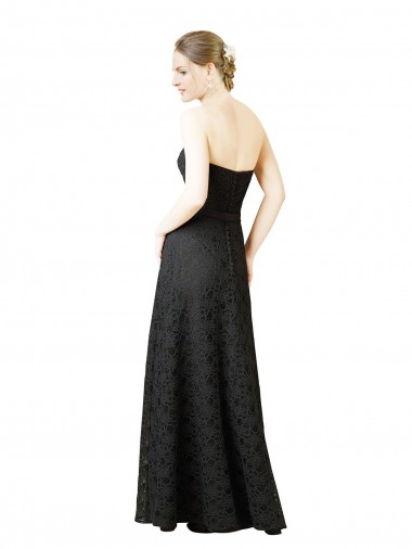 Gris ardoise Fourreau Dentelle Longue Robes demoiselle d'honneur