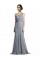 Gris ardoise Sirène Tulle Longue Robes demoiselle d'honneur Pas Cher