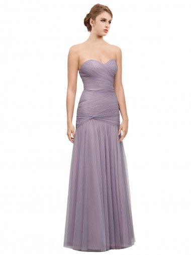 Heather Sirène Tulle Longue Robes demoiselle d'honneur Pas Cher