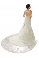 Ivoire & Champagne Sirène Col V Tulle Dentelle Robes de mariée Pas Cher