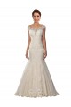 Ivoire & Champagne Sirène Épaule Dénudée Dentelle Boho Robes de mariée Pas Cher