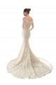 Ivoire & Champagne Sirène Épaule Dénudée Tulle Dentelle Robes de mariée Pas Cher
