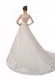 Ivoire & Champagne Trapèze Tulle Dentelle Robes de mariée Pas Cher