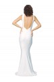 Ivoire Fourreau Col Haut Crêpe Stretch Longue Formelles Robes demoiselle d'honneur / Robes de soirée / Robes de bal Pas Cher