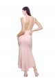 Rose Fourreau Col Haut midi Crêpe Stretch Courte Asymétrique Robes demoiselle d'honneur / Robes de soirée / Robes de cocktail Pas Cher