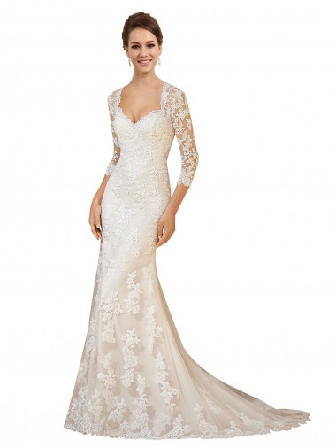 Ivoire Fourreau Dentelle Robes de mariée Pas Cher