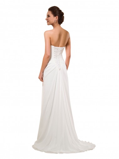 Ivoire Fourreau Mousseline Robes de mariée
