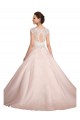 Ivoire Princesse Bateau Illusion Dentelle Robes de mariée Pas Cher