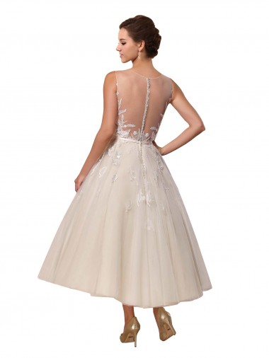 Ivoire Princesse Illusion Tulle Dentelle Robes de mariée