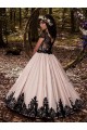 Ivoire Princesse Satiné Dentelle Longue Robes de demoiselle d'honneur - fillette