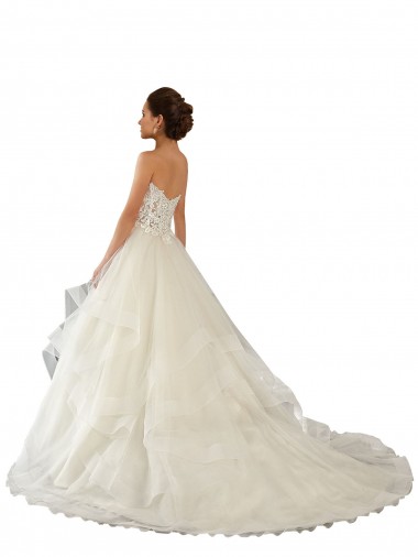 Ivoire Princesse Satiné Tulle Dentelle Robes de mariée