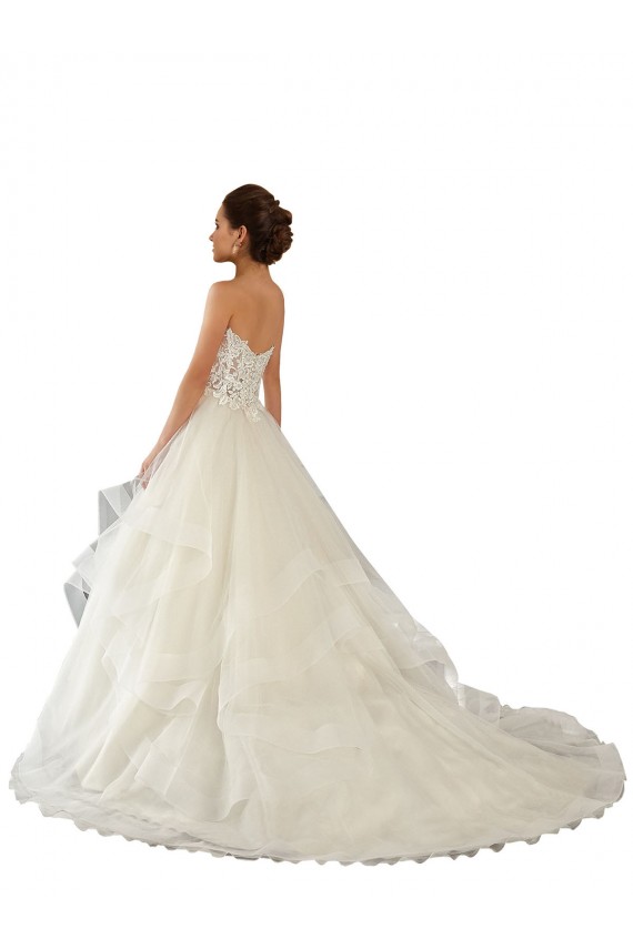 Ivoire Princesse Satiné Tulle Dentelle Robes de mariée Pas Cher