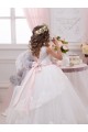 Ivoire Princesse Tulle Dentelle Longue Robes de demoiselle d'honneur - fillette