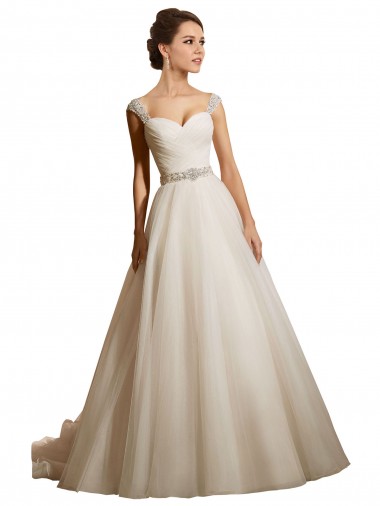 Ivoire Princesse Tulle Robes de mariée Pas Cher