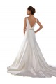 Ivoire Sirène Bateau Satiné Robes de mariée Pas Cher