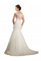 Ivoire Sirène Bateau Tulle Dentelle Robes de mariée Pas Cher