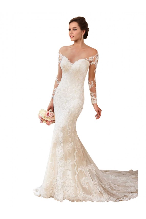 Ivoire Sirène Dentelle Robes de mariée Pas Cher