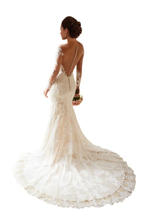 Ivoire Sirène Dentelle Robes de mariée Pas Cher