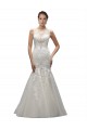 Ivoire Sirène Illusion Balayage train Tulle Dentelle Robes de mariée Pas Cher