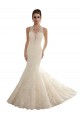 Ivoire Sirène Illusion Dentelle Robes de mariée Pas Cher