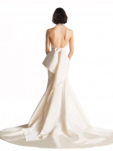 Ivoire Sirène Licou Satiné Plage Robes de mariée