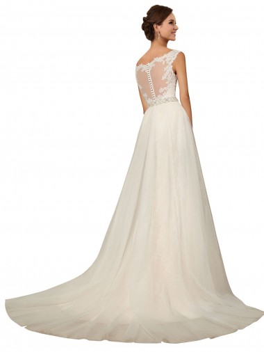 Ivoire Sirène Tulle Dentelle Robes de mariée