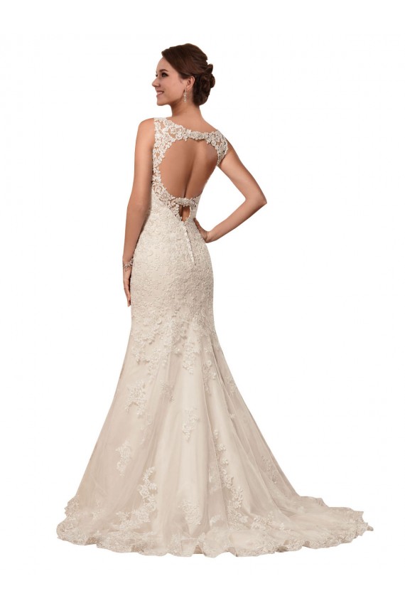 Ivoire Sirène Tulle Dentelle Robes de mariée Pas Cher