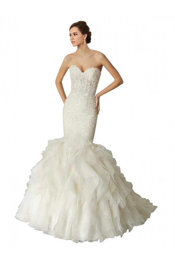 Ivoire Sirène Tulle Robes de mariée Pas Cher
