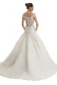 Ivoire Sirène Épaule Dénudée Balayage train Tulle Dentelle Robes de mariée Pas Cher
