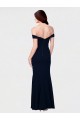 Ivoire Sirène Épaule Dénudée Crêpe Stretch Longue Formelles Robes demoiselle d'honneur / Robes de soirée / Robes de bal Pas Cher