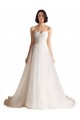 Ivoire Trapèze Balayage train Tulle Robes de mariée Pas Cher
