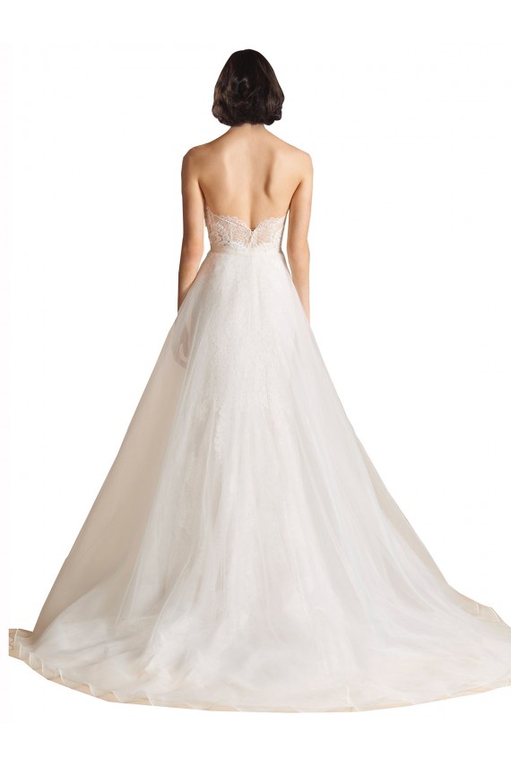 Ivoire Trapèze Balayage train Tulle Robes de mariée Pas Cher