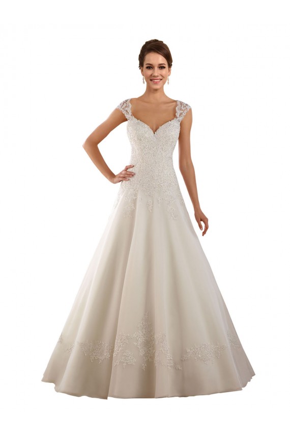 Ivoire Trapèze Dentelle Robes de mariée Pas Cher