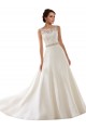 Ivoire Trapèze Illusion Dentelle Robes de mariée Pas Cher