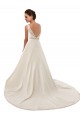 Ivoire Trapèze Illusion Dentelle Robes de mariée Pas Cher