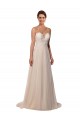 Ivoire Trapèze Illusion Tulle Dentelle Robes de mariée Pas Cher