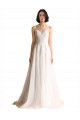 Ivoire Trapèze Illusion Tulle Robes de mariée Pas Cher