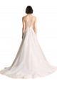 Ivoire Trapèze Illusion Tulle Robes de mariée Pas Cher