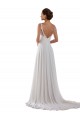 Ivoire Trapèze Mousseline Classique Boho Robes de mariée Pas Cher