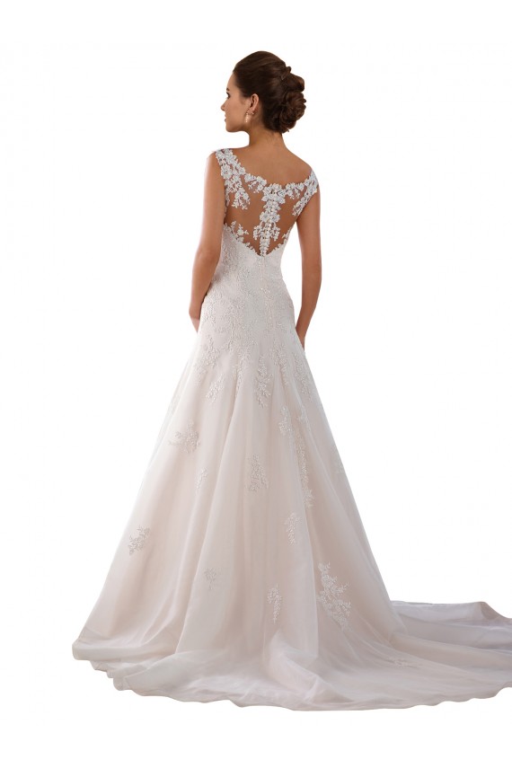 Ivoire Trapèze Scoop Tulle Robes de mariée Pas Cher