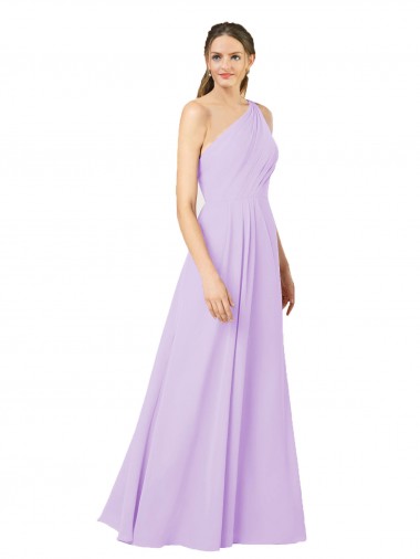 Lilas Fourreau Mousseline Longue Formelles Robes demoiselle d'honneur / Robes de soirée Pas Cher