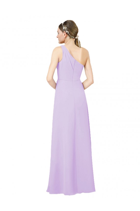 Lilas Fourreau Mousseline Longue Formelles Robes demoiselle d'honneur / Robes de soirée Pas Cher