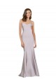Lilas arctique Sirène Sans bretelle Crêpe Stretch Longue Robes demoiselle d'honneur / Robes de bal Pas Cher