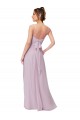 Lueur rose Trapèze Mousseline Longue Robes demoiselle d'honneur Pas Cher