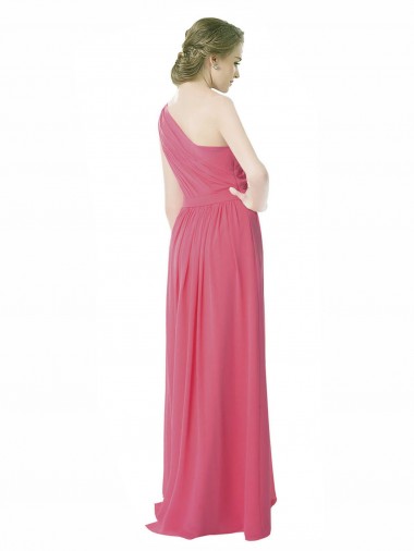 Menthe verte Trapèze Mousseline Longue Robes demoiselle d'honneur